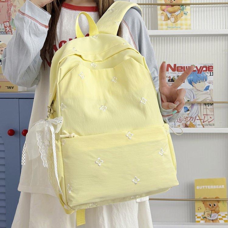 Schoolbag junior high school girls schoolbag ins high value student class backpack light travel backpack high school student computer bag