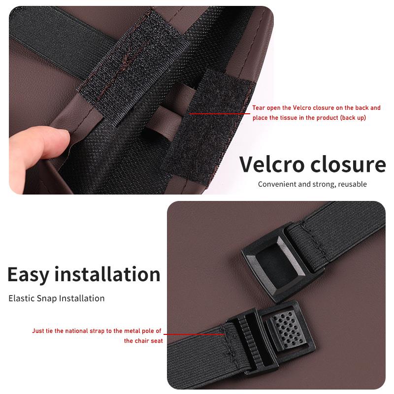 TMBCU1 Leather Car Tissue Storage Bag Back Seat Hanging Tissue Box For Volkswagen VW Passat B5 B5.5 2000- 2007 2008 2009 2010 Touareg
