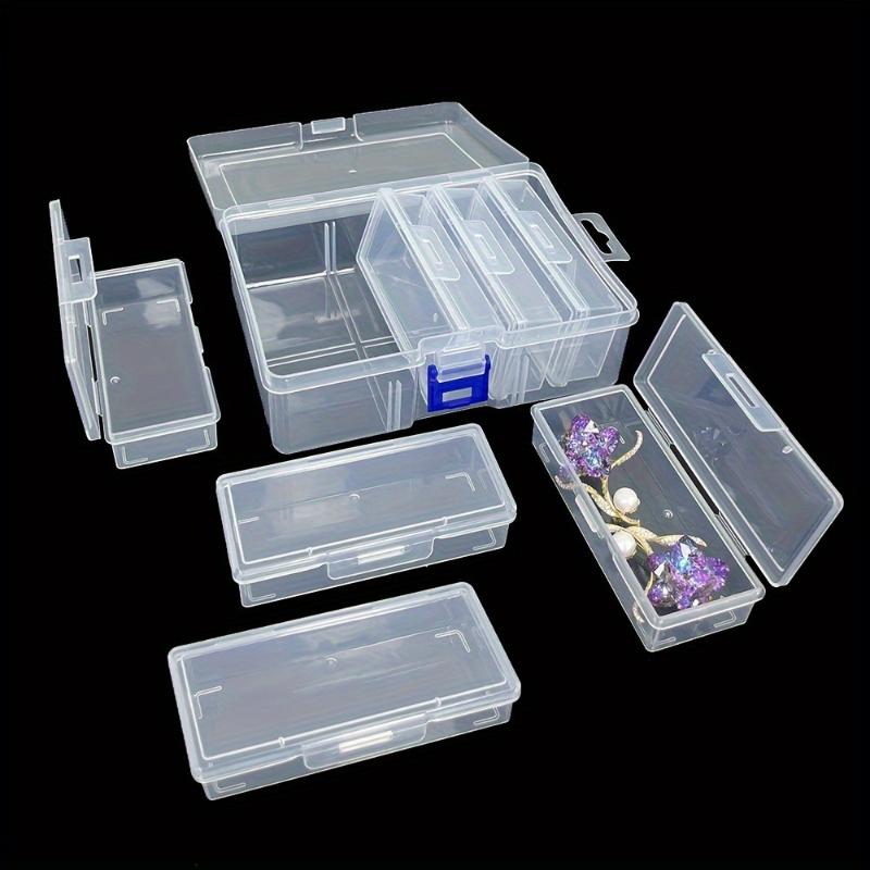 1 Set Crafts Beads Jewelry Accessories 4/6/8/12 Grids Adjustable Transparent Rectangular Storage Boxes With Dividers