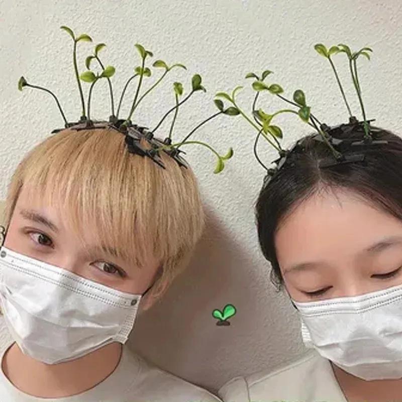 5-100pcs Small Bean Sprouts Hairclip Funny Bean Sprouts Small Flowers Small Grass Sprouts Hair Clip Children's Hair Accessories