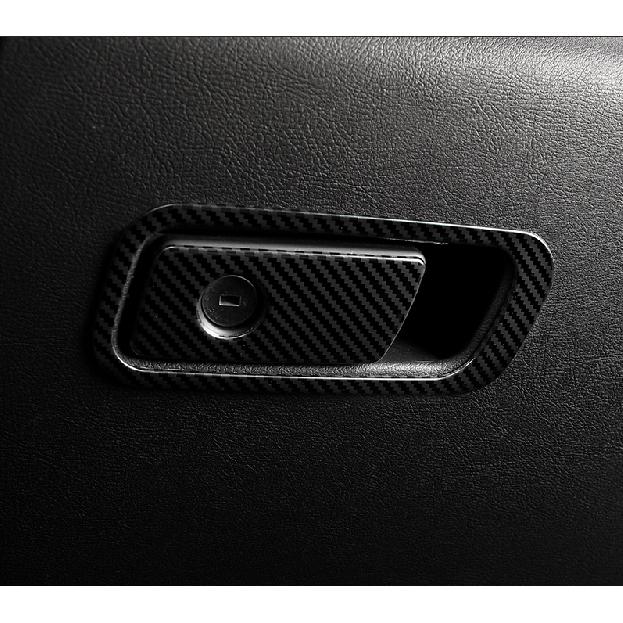 Co-Pilot Storage Box Handle Cover Trim Steel Carbon Fiber For Cadillac CT5 20-24