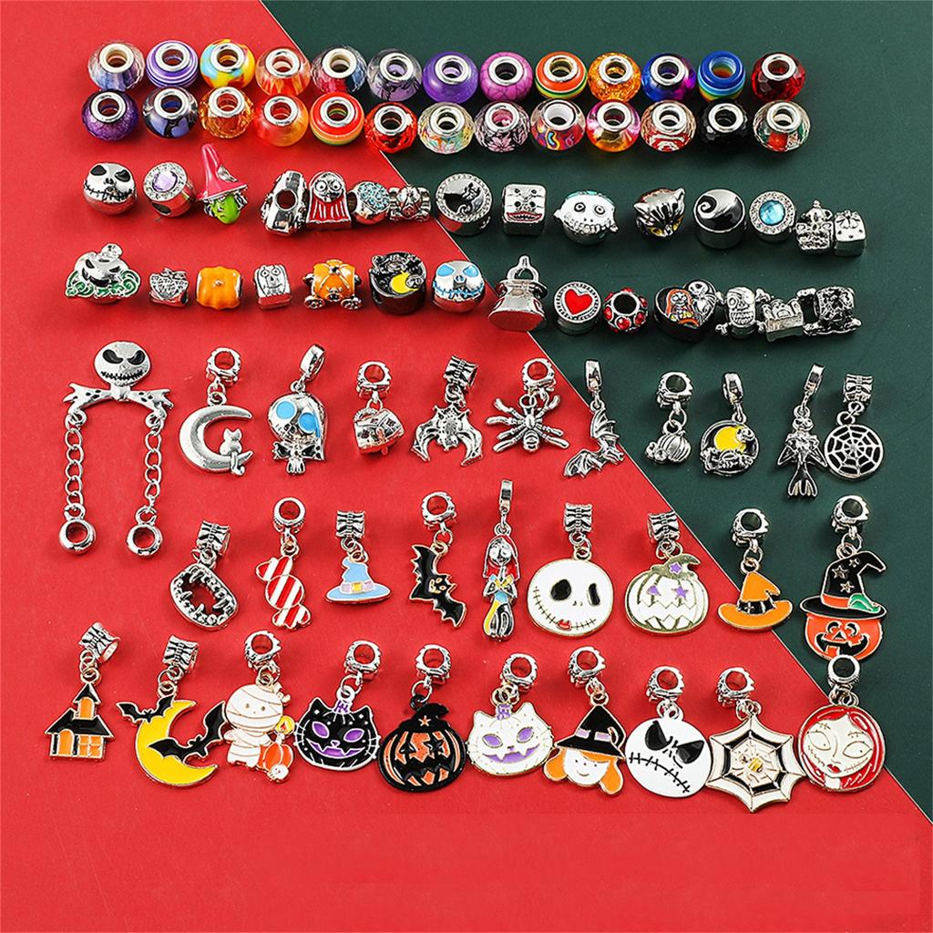 Halloween Advent Calendar Girls, DIY Bracelet Making Kit For For Kids Adult,  Halloween Countdown Calendar Jewelry Gifts