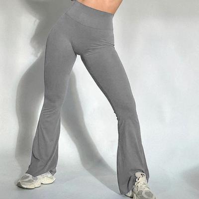 Codzienna Moda Marszczenia na Plecach Wyszczuplające Spodnie Rozkloszowane Sportowe Szybkoschnące Odprowadzające Pot Spodnie Obcisłe na Biodrach Brzoskwiniowe Spodnie Sexy Legginsy Skinny dla Kobiet
