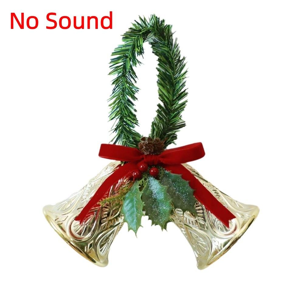 Creative Christmas Bell Pendant Exquisite Portable Xmas Tree Pendant No Sound Bowknot Christmas Decoration Bells
