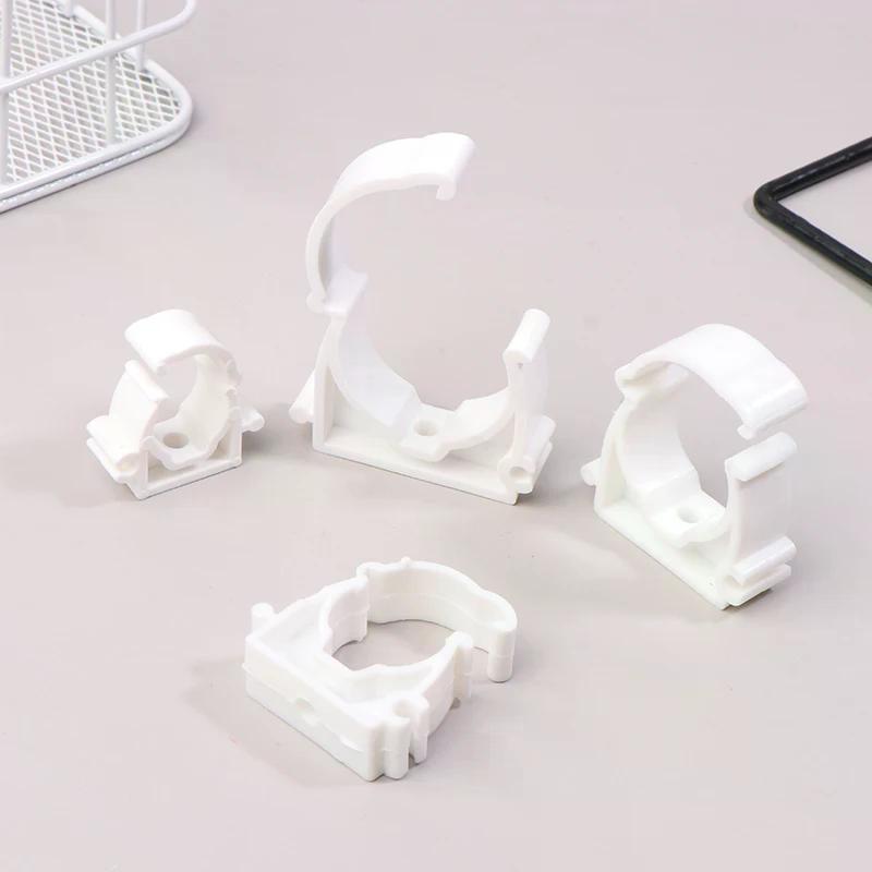 20Pcs Plastic PPR Clamp Holder For Water Pipe Tube Fittings With Cover Diameter 16mm 20mm 25mm 32mm