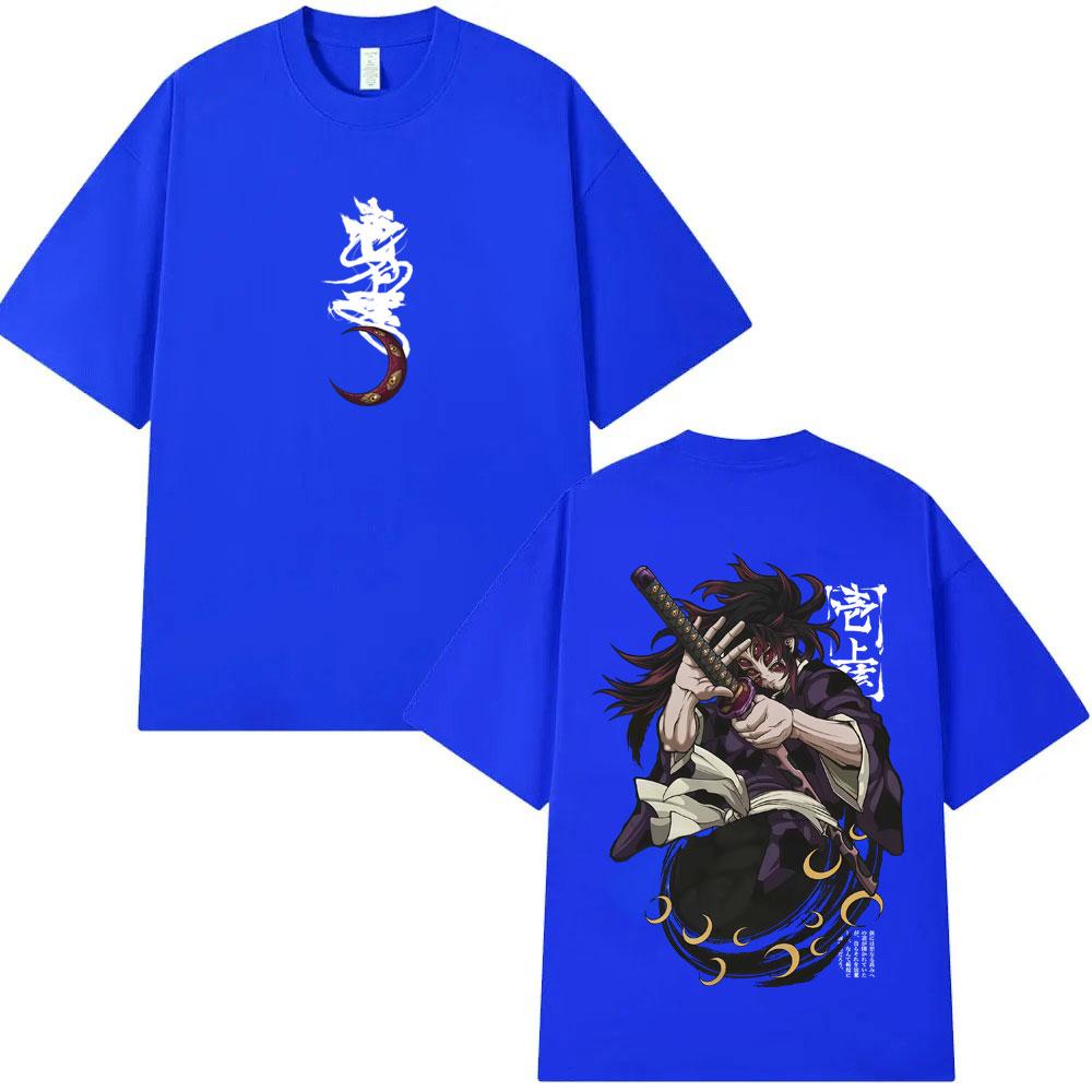 Anime Demon Slayer Kokushibo Grafické tričko Pánské Dámské Oblečení Kreslené Módní Oversized Tričko Pánské Ležérní Bavlněná Trička