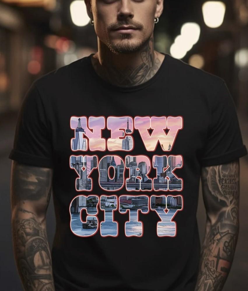 New York City Black T-Shirt, S-5XL Unisex T-Shirt