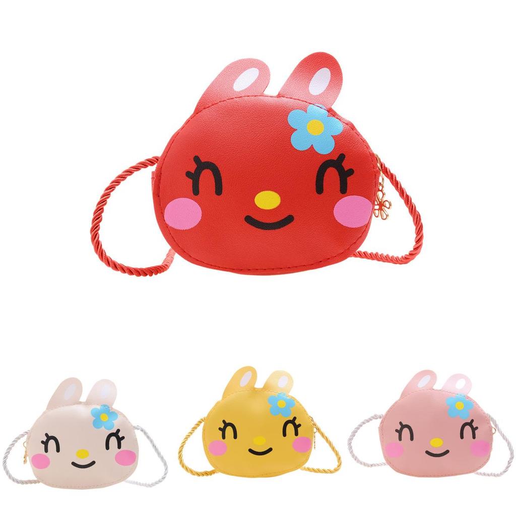 Adorable Japanese Cartoon Bunny Kids Shoulder Bag Cute Flower Design For Boys And Girls