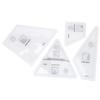 4pcs Quilting Rulers DIY Transparent Acrylic Templates Set for Craft Professional Sewing Gift