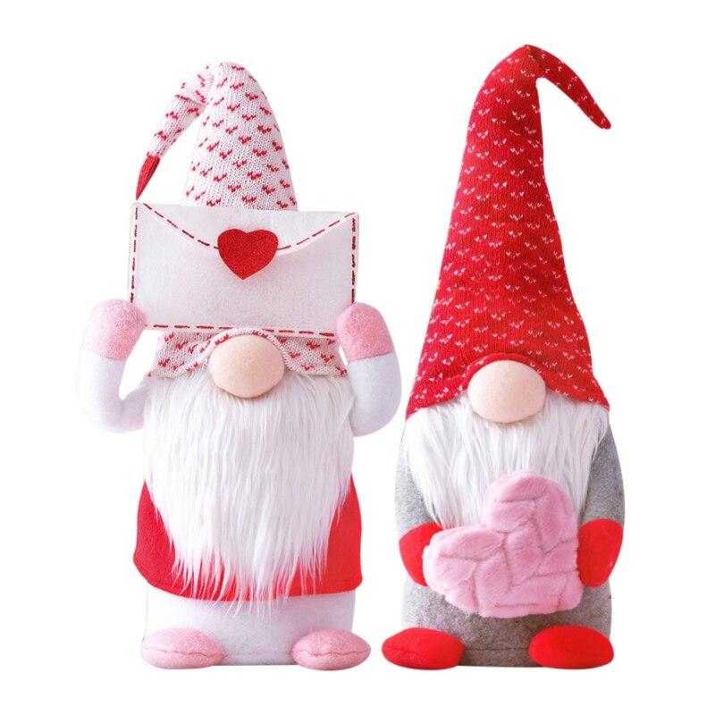 Christmas Gnome Love Heart Ornament Envelope Faceless Doll Merry Christmas Decoration For Home Xmas Navidad Natal New Year