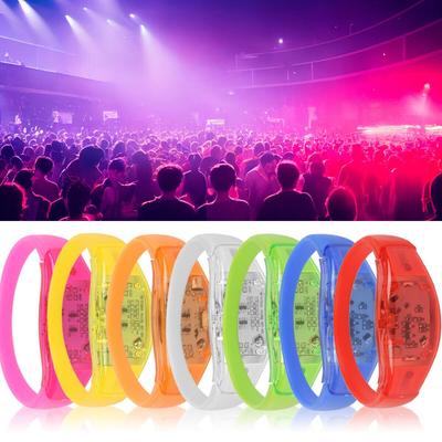 2pcs Sound Activated LED Glow Bracelet Flashing Light Sports Wristband  Party