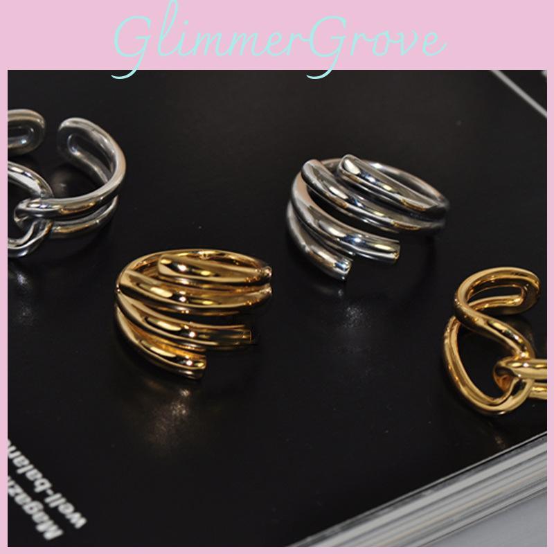 Stylish Korean Retro Geometric Open Adjustable 925 Sterling Silver Ring For Women