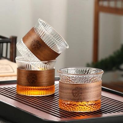 150ml Glass Coffee Cup Heat Insulation Tea Cup Large Capacity Japanese Style Coffee Mug Transparent Glass Teacup Drinking Mug