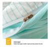 Minimalist Washed Cotton Bedding Set: Three-Piece for Dorm Beds, Includes Sheet, Duvet Cover, and Four Pillowcases