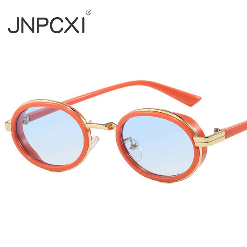 Fashion Round Sunglasses Women Punk Shades UV400 Retro Metal Trending Gradient Men Sun Glasses