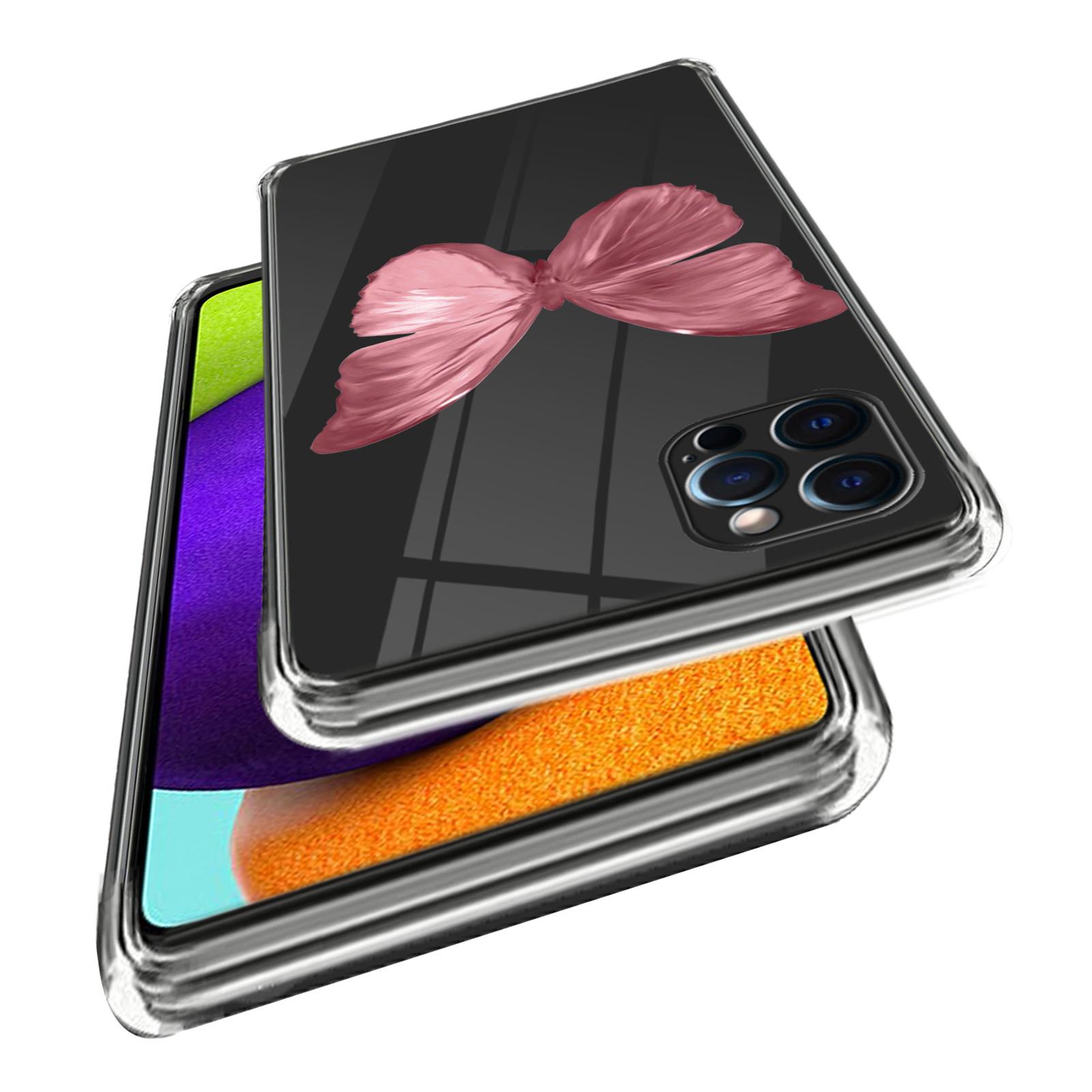 

For iPhone 16 Pro Max Case Pattern Printed Shockproof TPU Phone Cover Pink Butterfly