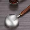 Stainless Steel Wood Handle Coffee Measuring Spoon Walnut Wood Long Handle Coffee Spoons Ice Cream Scoop Baking Dessert Utensils