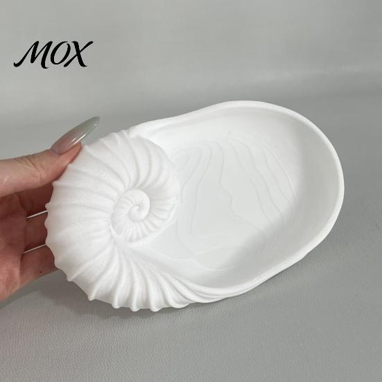 Bedroom Vanity Accessory Nautilus Storage Tray for Living Room Entryway, Ocean Theme Desktop Organizer Modern Home Decor Accents Jewelry Keys