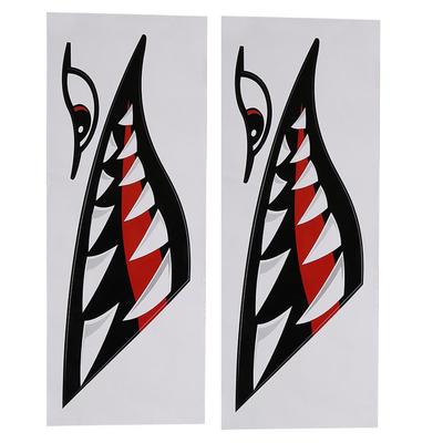 2pcs Waterproof DIY Funny Shark Teeth Mouth Sticker Decal Car Kayak Boat Truck Decoration