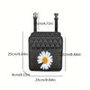 1PC Little Daisy Car Seat Storage Car Garbage Can Waterproof, Durable, Large Capacity