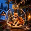 Sfere di Plastica Antirottura Ornamento Storia di Natale Luminoso, Mini Scena Festiva nella Sfera, Decorazioni Luminose Regalo Sfera Trasparente da Appendere all'Albero di Natale