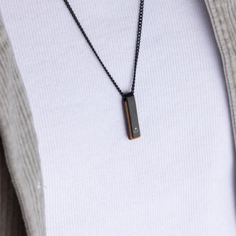 PIG & HEN Monolith Necklace - Tiger Eye X Black