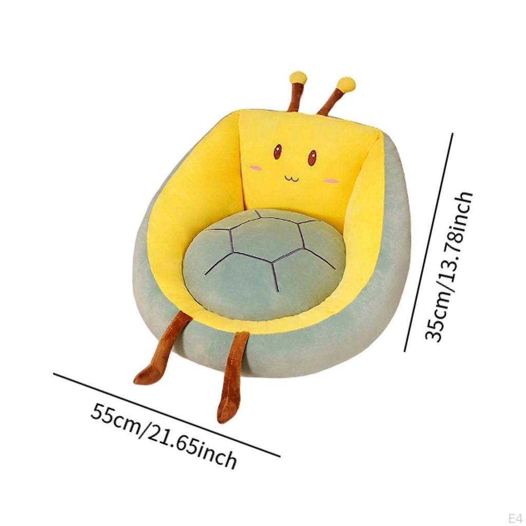 Cartoon Stuffed Animal Shaped Chair Cushion Armrest Pad Half Surrounded Anti Slip Home Seat