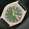 VINTAGE SEIKO 5 AUTOMATIC 6309A JAPAN MENS GREEN COLOR DIAL WATCH A708316-1