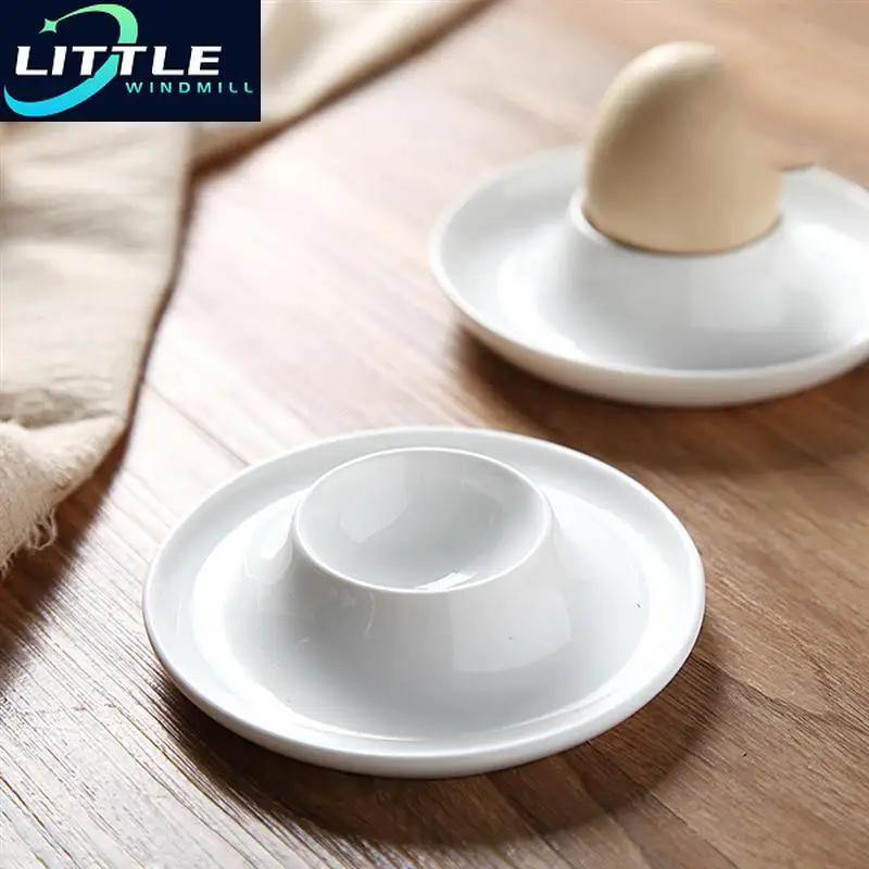 Egg Cup Simple Breakfast Holder Home Stand Rack Kitchen Restaurant (White) Eggs Gadgets Cooking Accessories 2Pcs Ceramic