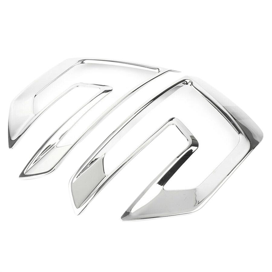 2Pcs Silver Front Fog Lamp Cover Trim Accessories For Ford Explorer 2016-2017 Us