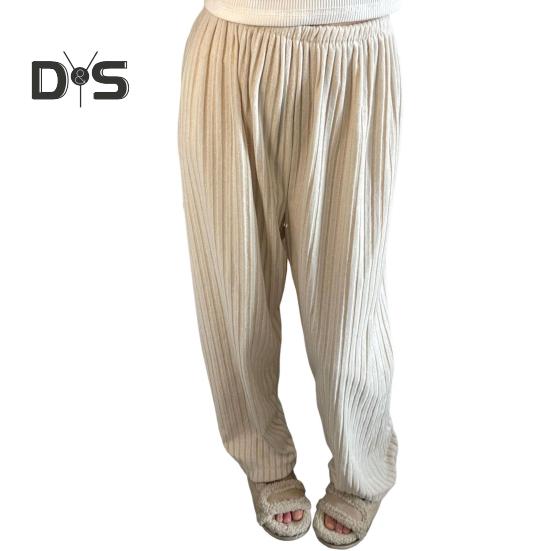 Winter-Pyjama-Hose aus dickem Plüsch, elastischer Bund, locker, warm halten, weites Beindesign, Homewear-Hose für Damen, einfarbig, Lounge-Hose