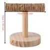 Natural Wood Bird Cage Stand T-Shape Design Quartz Sand Grip Parrot Perch Wooden Material Playground Structure Bird Play Gym