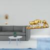 Nordic Creative Metal Bull Sculpture Abstract Shaped Figurine Modern Artwork Animal Statue for Table