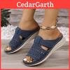 Womens Chunky Heel Open Toe Slides With Pu Upper And Rubber Sole For Summer