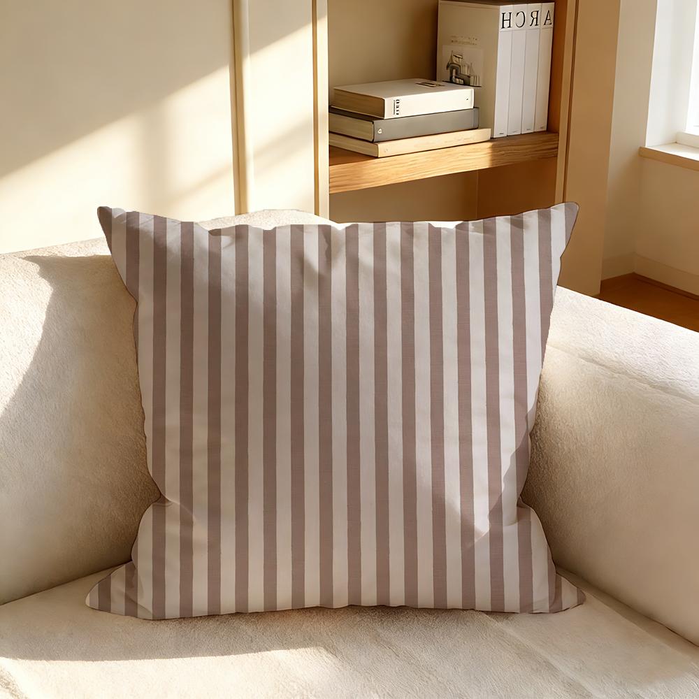 P-Stripes Cushion Cover Square Cushion Cover, Vintage Soft Sofa Pillow Case, Home Decoration And Protective Cover
