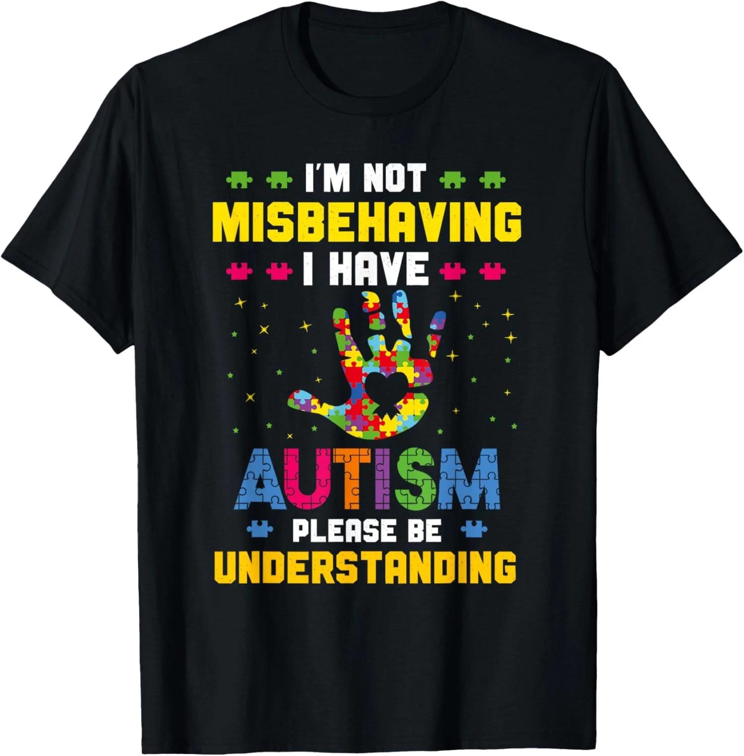 Im Not Misbehaving I Have Autism Awareness T shirt L