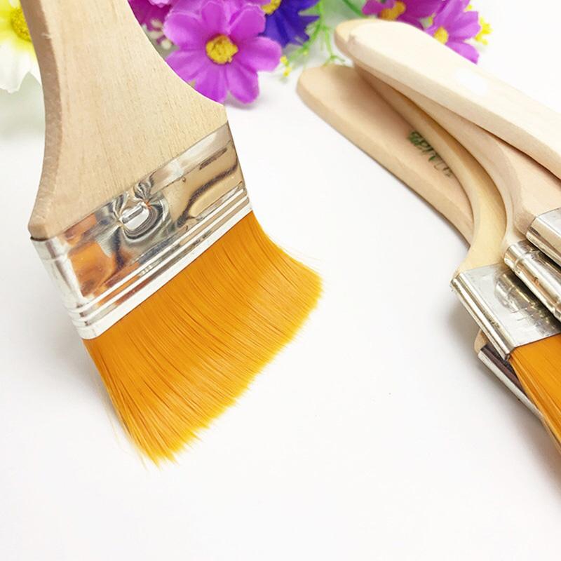 12 Pcs Paint Brushes Multipurpose Wood Nylon Hairbrush Multi Size Oil Painting Tool For Kids Barbecue Seasoning Cleaning Brush