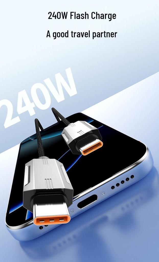 240W Magnetic Retractable Dual Type-C Charging Cable for Huawei & iPhone 17