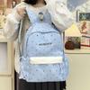Schoolbag Japanese Simple Backpack Ins Junior High School Girls High School Students High Value Polka Dot Basic Schoolbag Casual Backpack