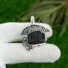 Black Tourmaline Rough Stone 925 Sterling Silver Boho Mother Bezel New Pendant