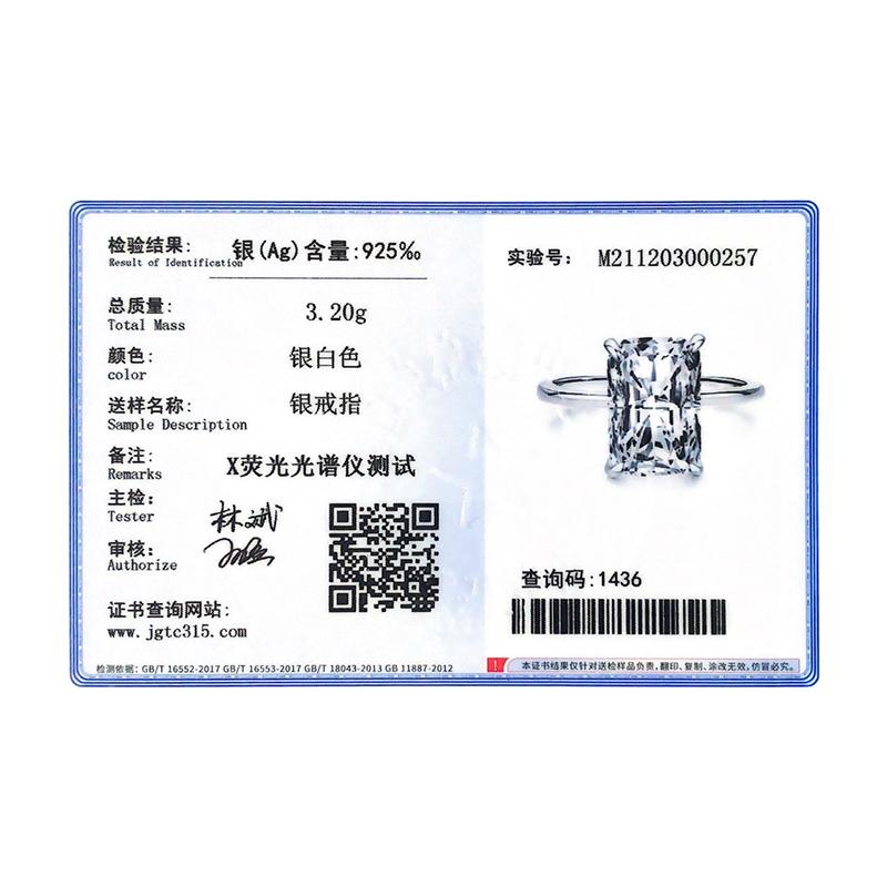 Modian Rectangular Cutting Clear CZ Ring 925 Sterling Silver Luxury Finger Rings For Women Wedding Fine Jewelry