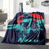 Coperta stampata a tema moto da fuoristrada con nome personalizzato - Perfetta per divano, letto, viaggi e uso all'aperto | Lavabile in lavatrice, accogliente e resistente.