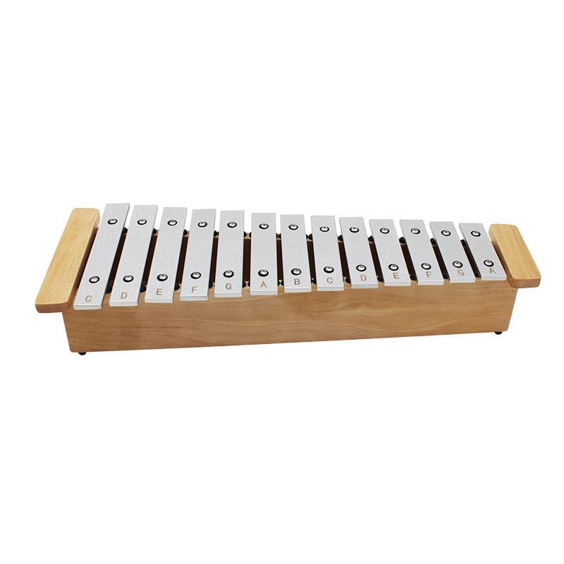 13-Tone Aluminum Plate Glockenspiel for Children - Professional Hand-Knocked Beechwood Musical Instrument and Teaching Aid.