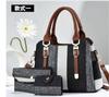 Versatile Tote Bag Women's Korean Single Shoulder Large Bag New Women's Crossbody Bag Ladies Casual Stripe Women Handbag + Purse