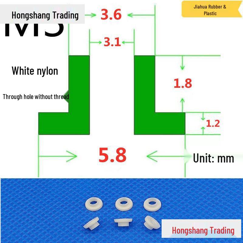 Step T-Shaped Nylon Insulating Bushing Washer, M3-M35 Thread Protection Spacer