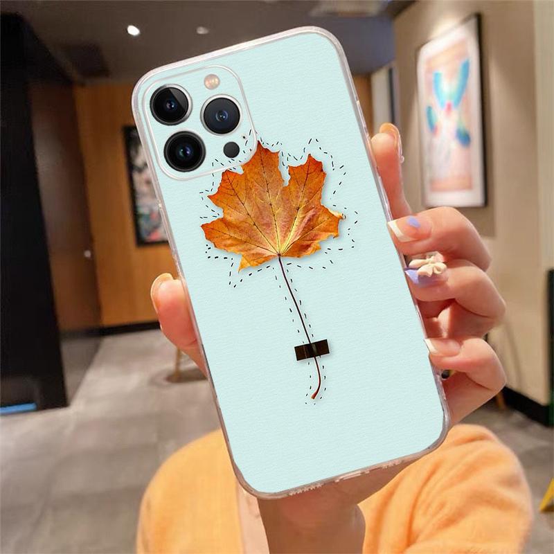 

Phone Case For iphone 17ProMax Air 16 15 14 13 Pro Max 15 16 Pro 15Plus Autumn leaves fall fox pumpkin Halloween iphone 13