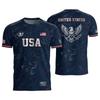 USA Men's Casual Letter Print Short Sleeve T-Shirt
