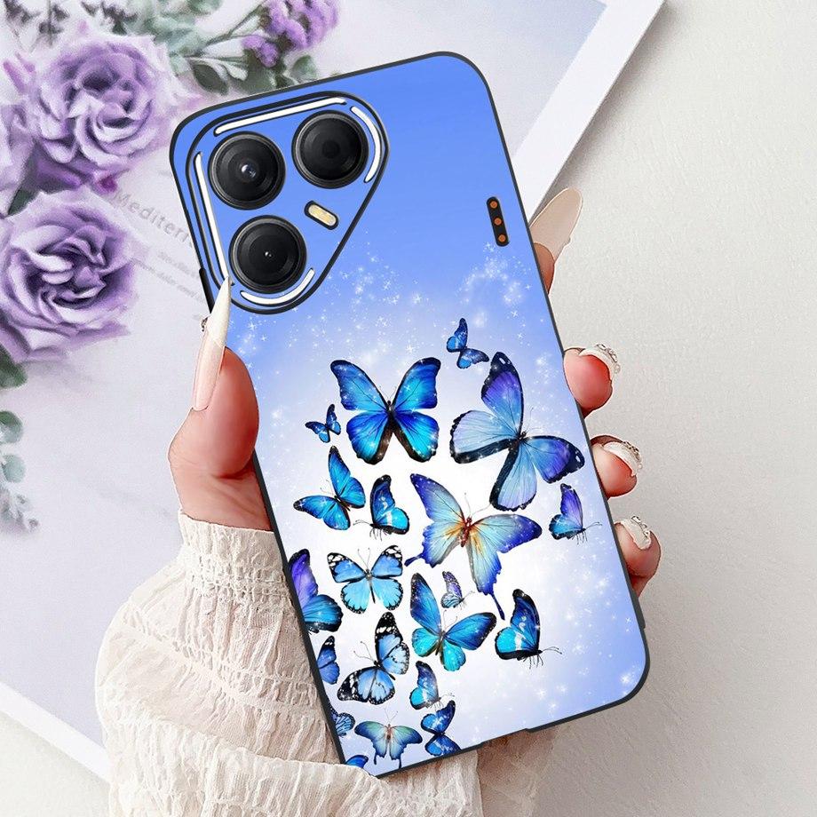 

Black Silicone Cover For Tecno Pova 7 4G 5G / Pova 7 Pro Pova7 Ultra Neo Funda Cat Flower Dragon Design Bumper Soft Capa Pova 7 Pro LJ8