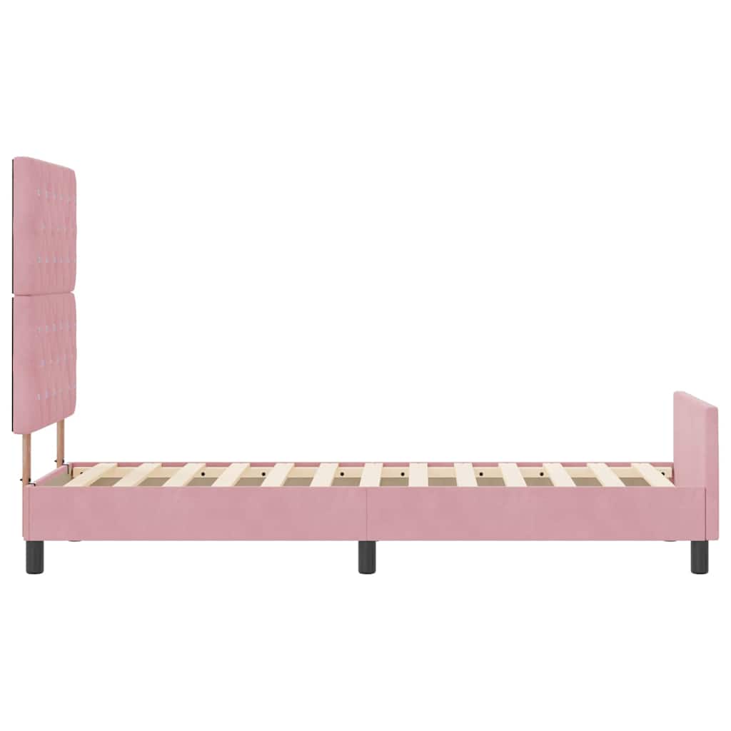 Boxspring Bed with Headboard Pink 80 x 200 cm Velvet