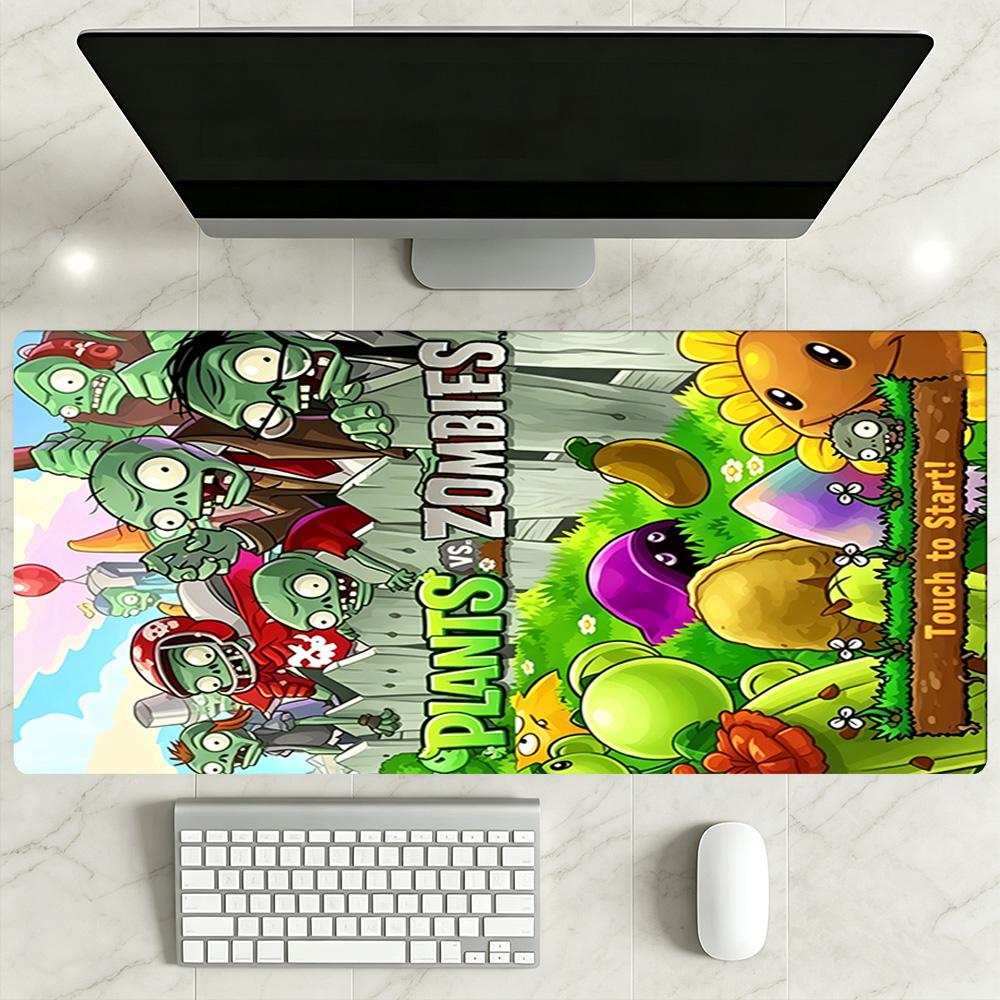 Plants Vs. Zombies Large Mouse Pad Keyboard Mat Office Mouse Mats Non-Slip Rubber Bottom Perfect Gift for Gamers And Professionals